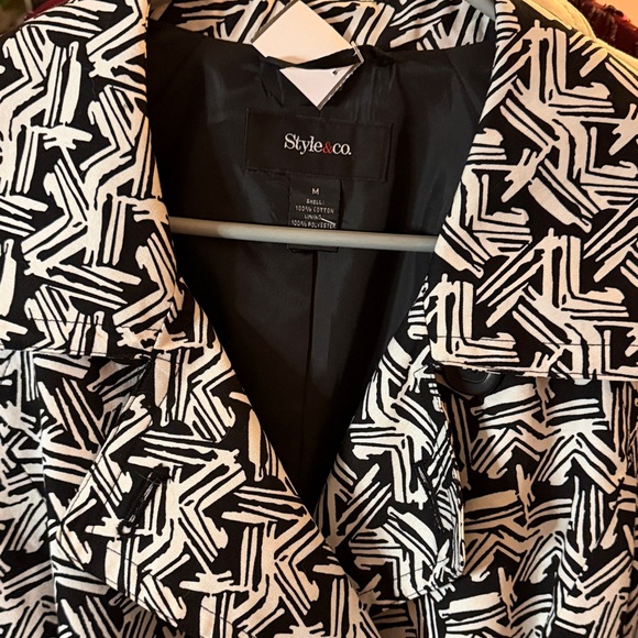 🔥🔥🔥🔥🔥Style & Co. Black and White Trench Coat🔥🔥🔥🔥🔥 - Picture 6 of 6